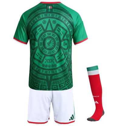 Uniforme completo de fútbol local para niños de México 2026