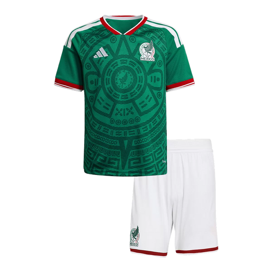 Mexico Home Kid's Soccer Kit (Jersey+Shorts) 2026