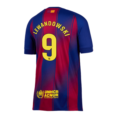 Camiseta de fútbol del Barcelona número 9 de Lewandowski, temporada 2025/26