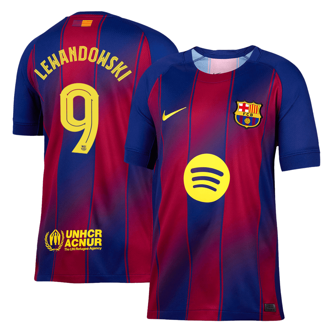 Camiseta de fútbol del FC Barcelona número 9 de Lewandowski, temporada 2025/26 - Champions League