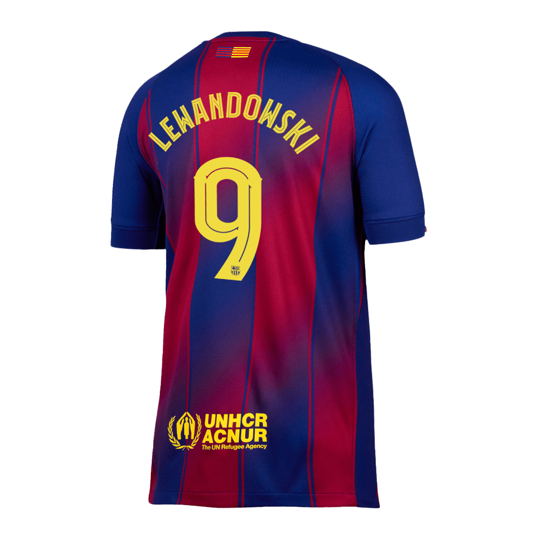 Camiseta de fútbol del FC Barcelona número 9 de Lewandowski, temporada 2025/26 - Champions League