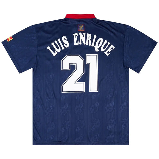 LUIS ENRIQUE #21 Spain 1996 Away Retro Football Jersey