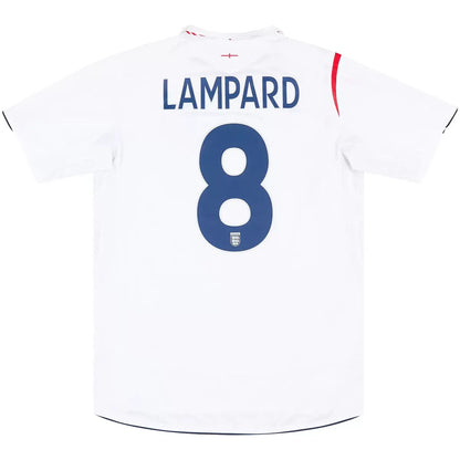 Camiseta de fútbol retro Lampard #8 Inglaterra 2006 local