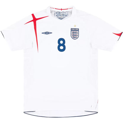 Camiseta de fútbol retro Lampard #8 Inglaterra 2006 local