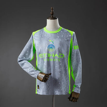 Camiseta de fútbol de manga larga de Manchester City, tercera equipación, 2025/26