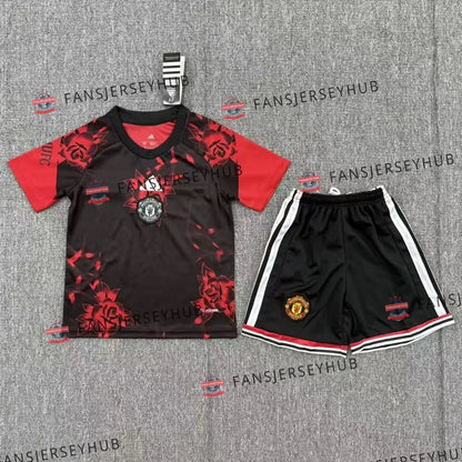 Red Devils Camiseta + Pantalón Corto Pre-Partido de Niño Rosa 2026/27