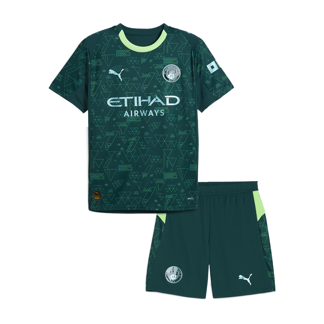 Equipación infantil del Manchester City EA SPORTS FC - Camiseta + Pantalón corto 2025/26