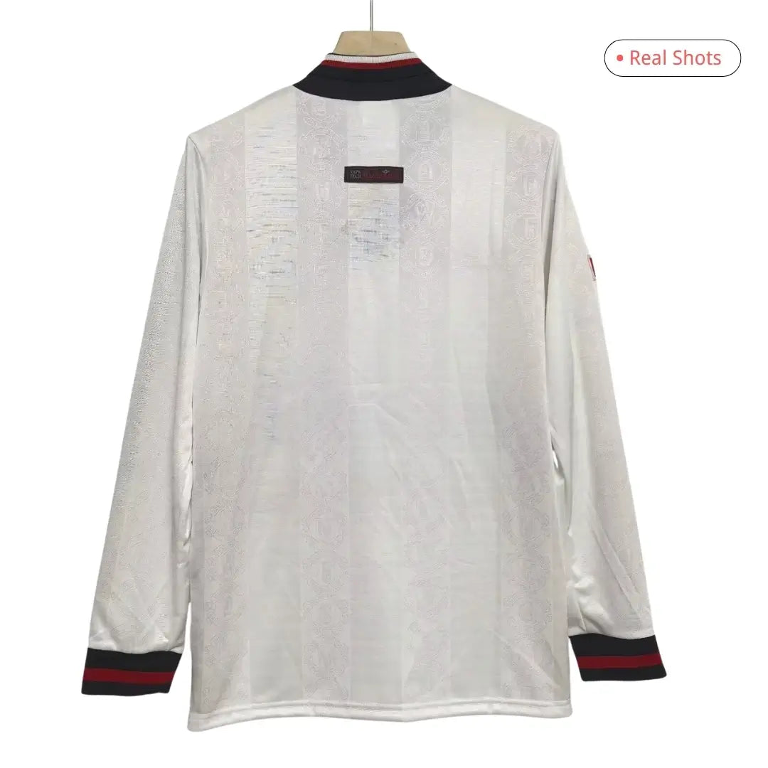 Camiseta de fútbol retro de manga larga de visitante del Manchester United 1998/99