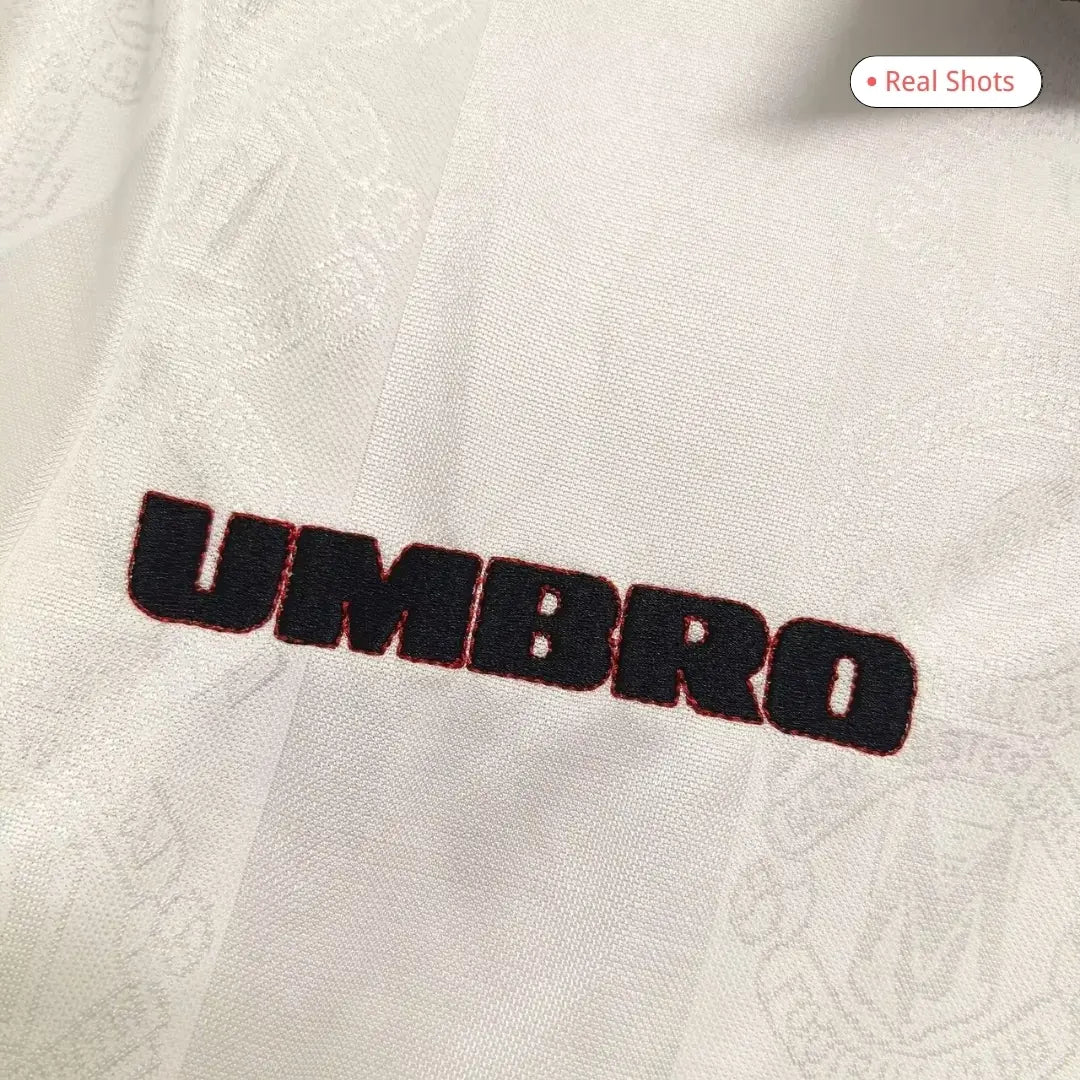 Camiseta de fútbol retro de manga larga de visitante del Manchester United 1998/99