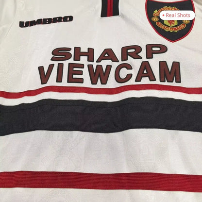 Camiseta de fútbol retro de manga larga de visitante del Manchester United 1998/99