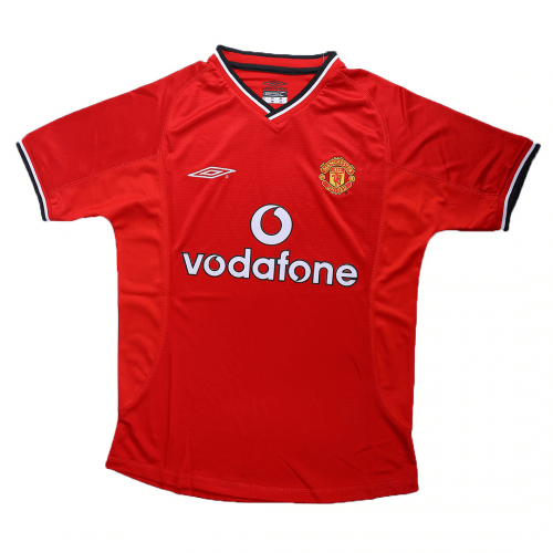 Maillot de football rétro domicile de Manchester United 2000/02