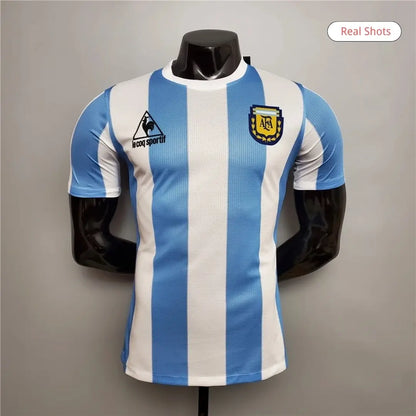 Camiseta retro de fútbol local de Maradona #10 Argentina 1986 (versión de jugador)