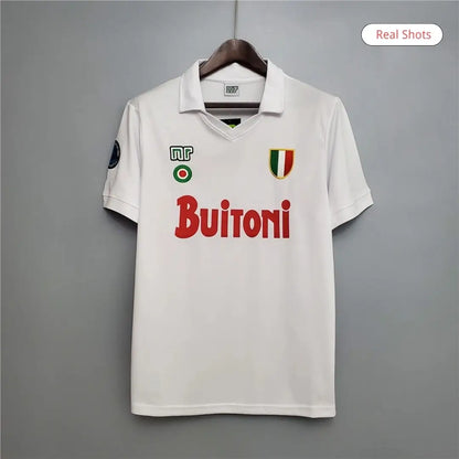 Camiseta retro de fútbol de visitante del Napoli n.° 10 de Maradona 1987/88