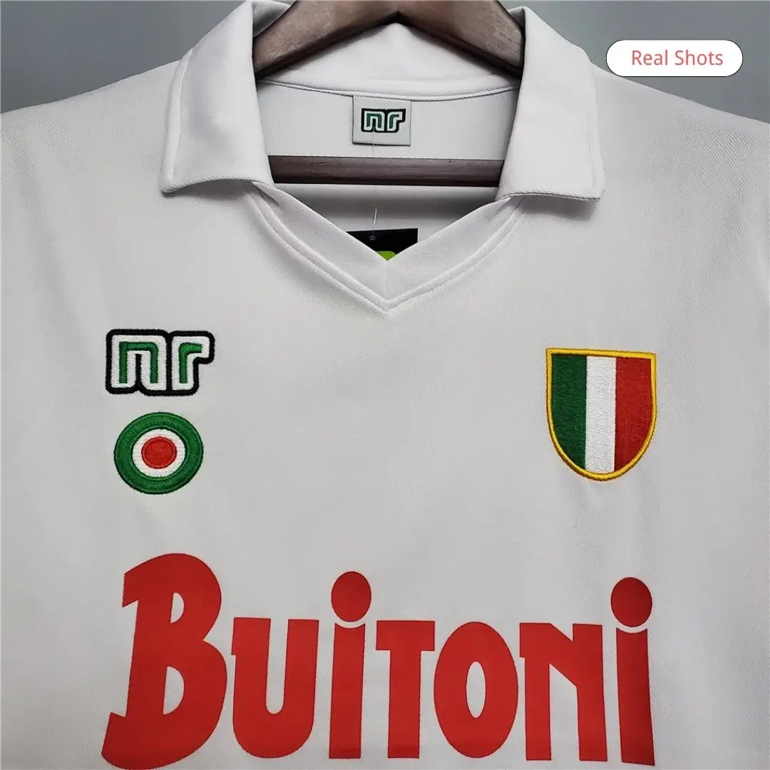 Camiseta retro de fútbol de visitante del Napoli n.° 10 de Maradona 1987/88