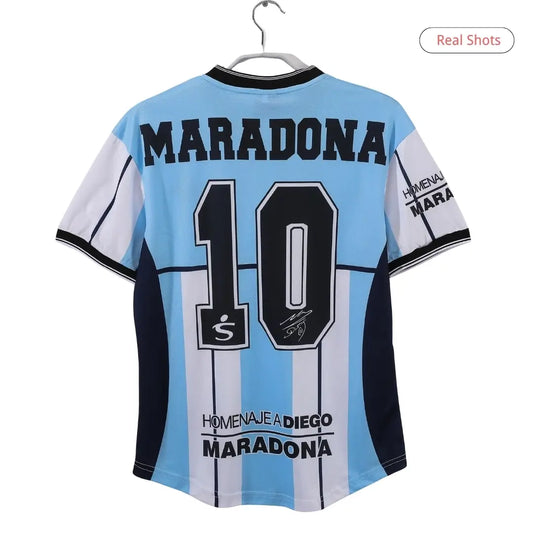 Maillot de football rétro domicile de Maradona n°10 Argentine 2001