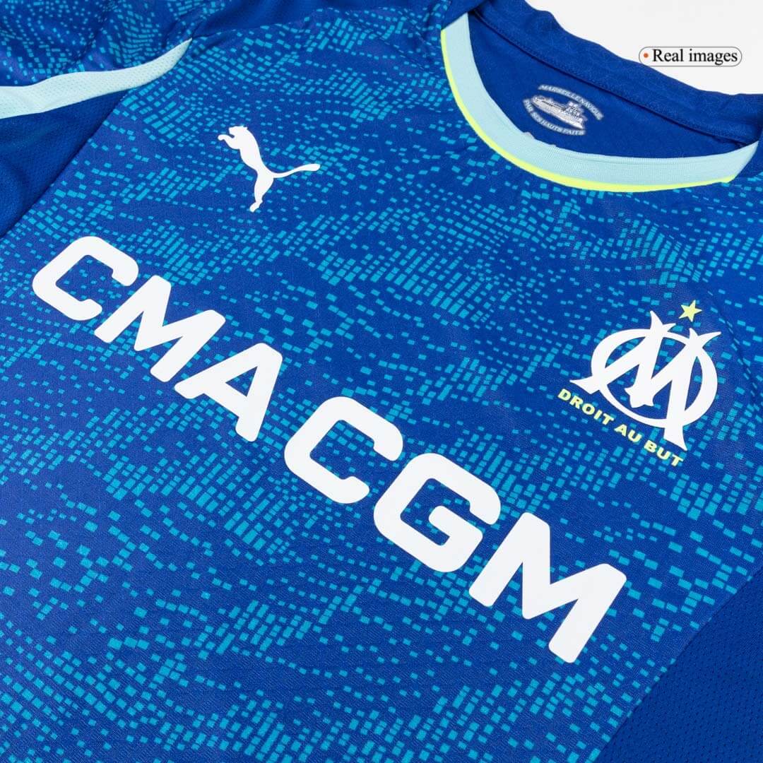 Camiseta de fútbol de la tercera equipación visitante del Marsella, versión jugador, temporada 2025/26