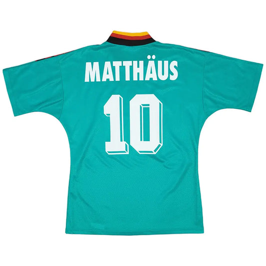 Maillot de football rétro extérieur de l'Allemagne, Matthäus n°10, Coupe du monde 1994