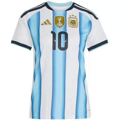 Camiseta local de Argentina #10 de Messi para mujer, Copa Mundial 2026