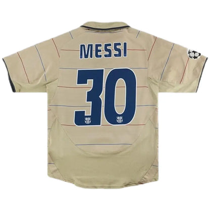 Camiseta retro de visitante de fútbol Messi #30 del Barcelona 2003/04