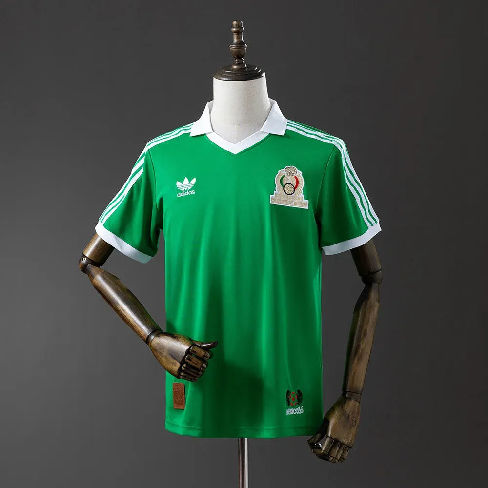 Camiseta de fútbol retro de México 1986 para casa