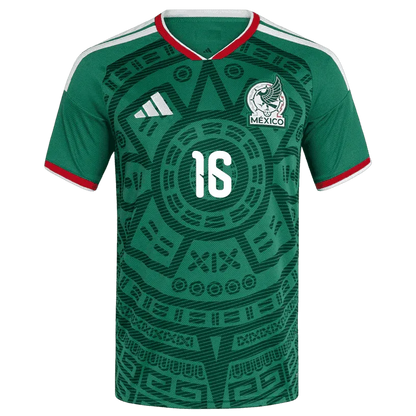 J.Quiñones #16 Mexico Home Soccer Jersey 2026 World Cup