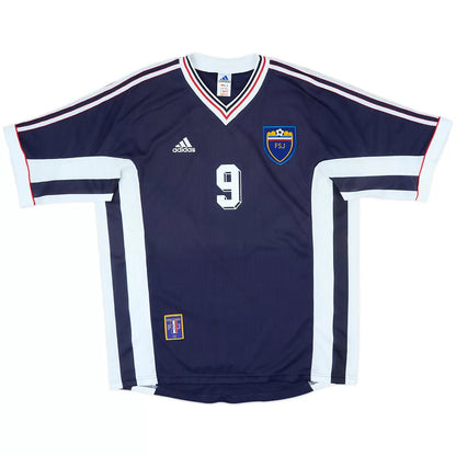 Mijatović #9 Yugoslavia 1998 Camiseta de fútbol retro local
