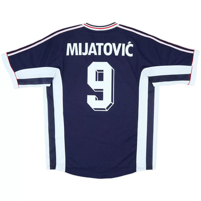 Mijatović #9 Yugoslavia 1998 Camiseta de fútbol retro local