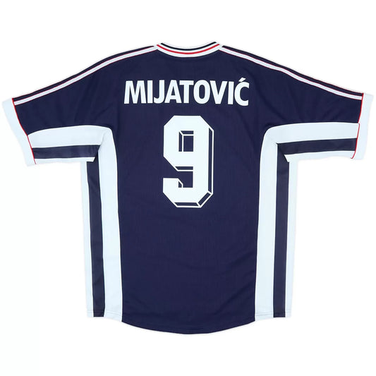 Mijatović #9 Yougoslavie 1998 Maillot de football rétro domicile