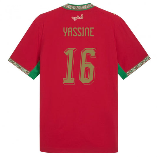 Yassine #16 Morocco World Cup 2026 Home Soccer Jersey