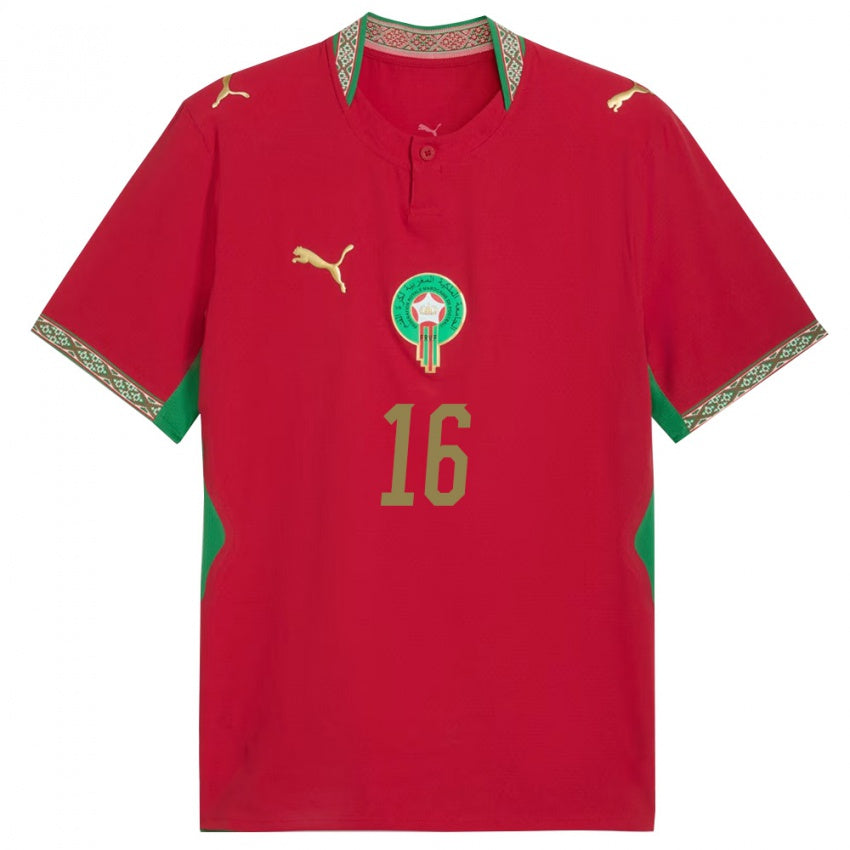 Yassine #16 Morocco World Cup 2026 Home Soccer Jersey