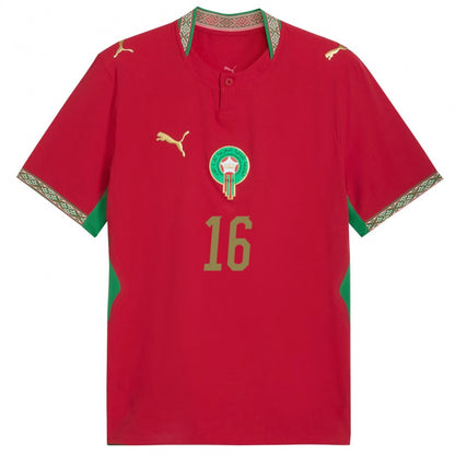 Yassine #16 Morocco World Cup 2026 Home Soccer Jersey