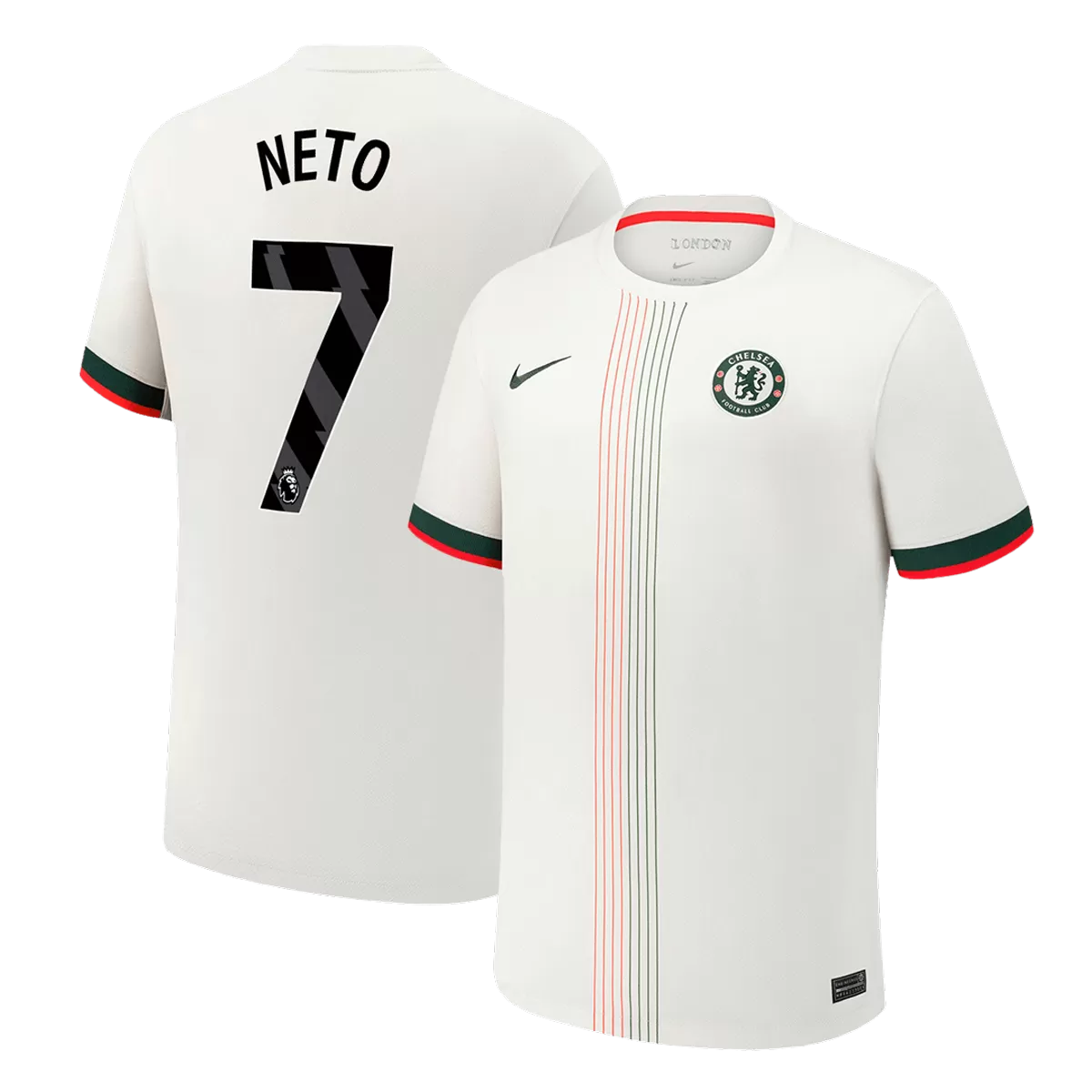 Camiseta de visitante del Chelsea NETO #7 2025/26, blanca
