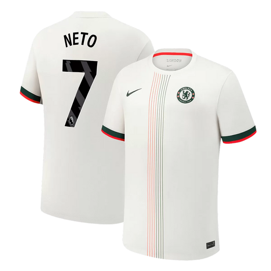 Camiseta de visitante del Chelsea NETO #7 2025/26, blanca