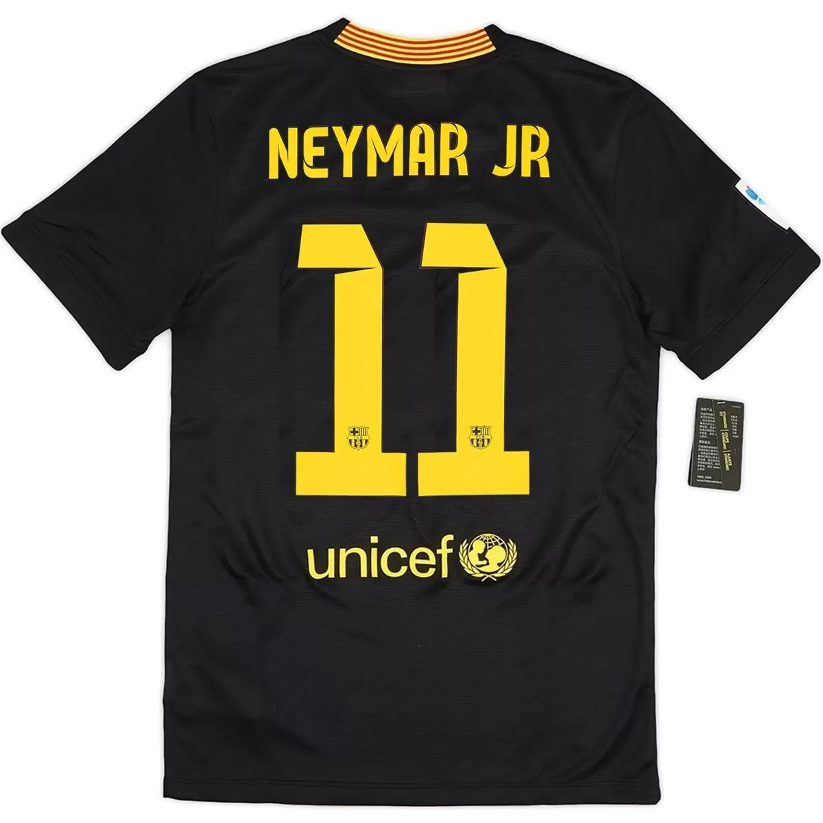 Camiseta de fútbol retro de visitante del FC Barcelona 2013/14 Neymar Jr #11