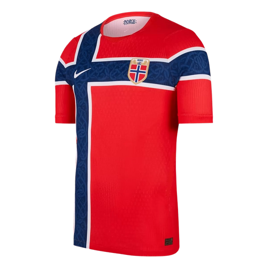 Maillot de football version joueur domicile Norvège Coupe du Monde 2026