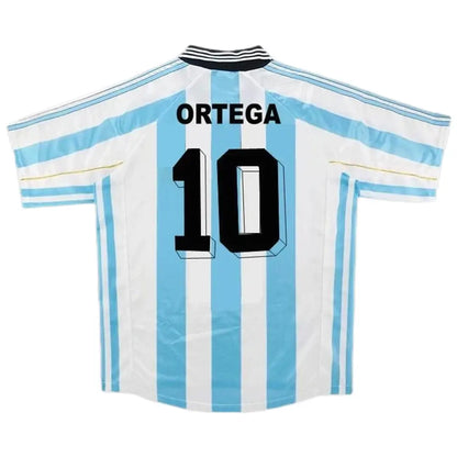 Camiseta de fútbol retro local de ORTEGA #10 Argentina 1998