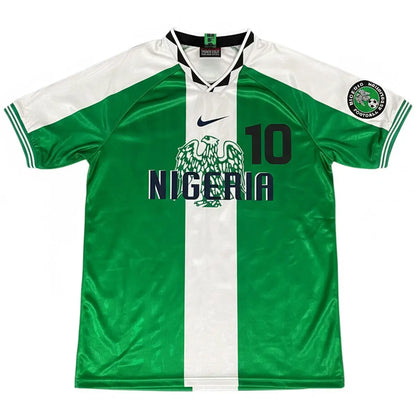Camiseta de fútbol local retro de Okocha #10 Nigeria 1996
