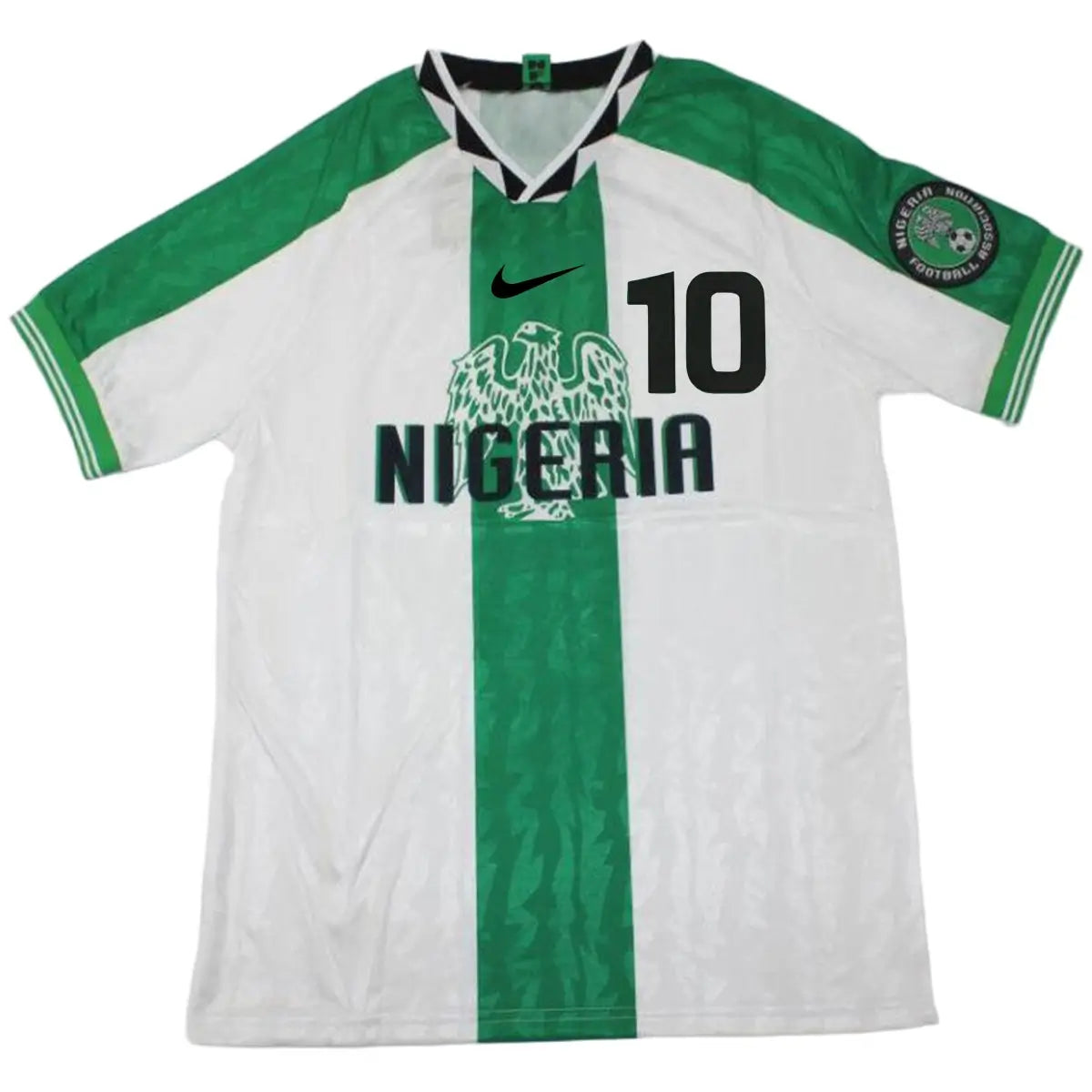 Okocha #10 Camiseta de fútbol retro de Nigeria visitante 1996