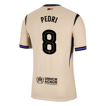 Camiseta de fútbol PEDRI #8 del Barcelona, ​​versión visitante, temporada 2025/26 - Champions League