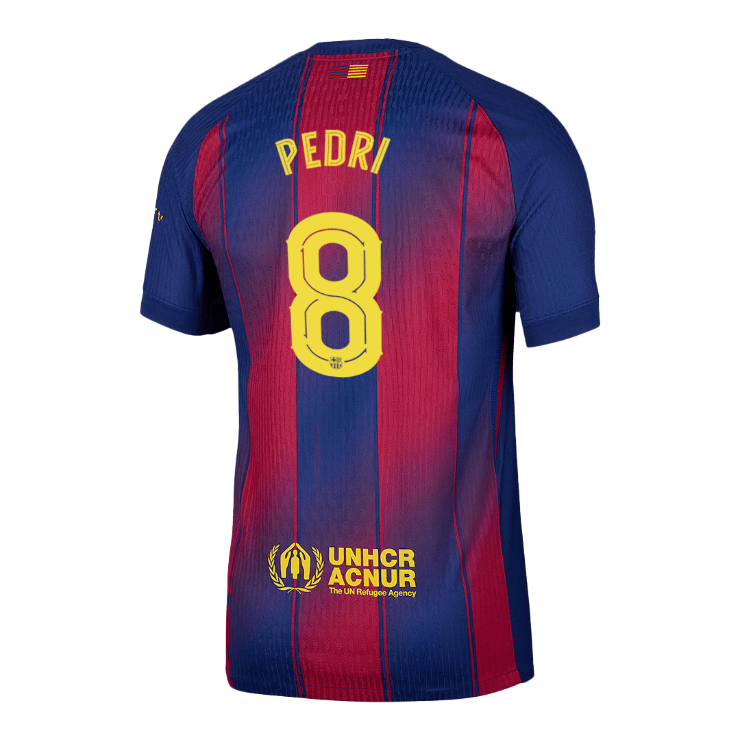Camiseta de fútbol PEDRI #8 del FC Barcelona, ​​versión jugador local, temporada 2025/26 - Champions League