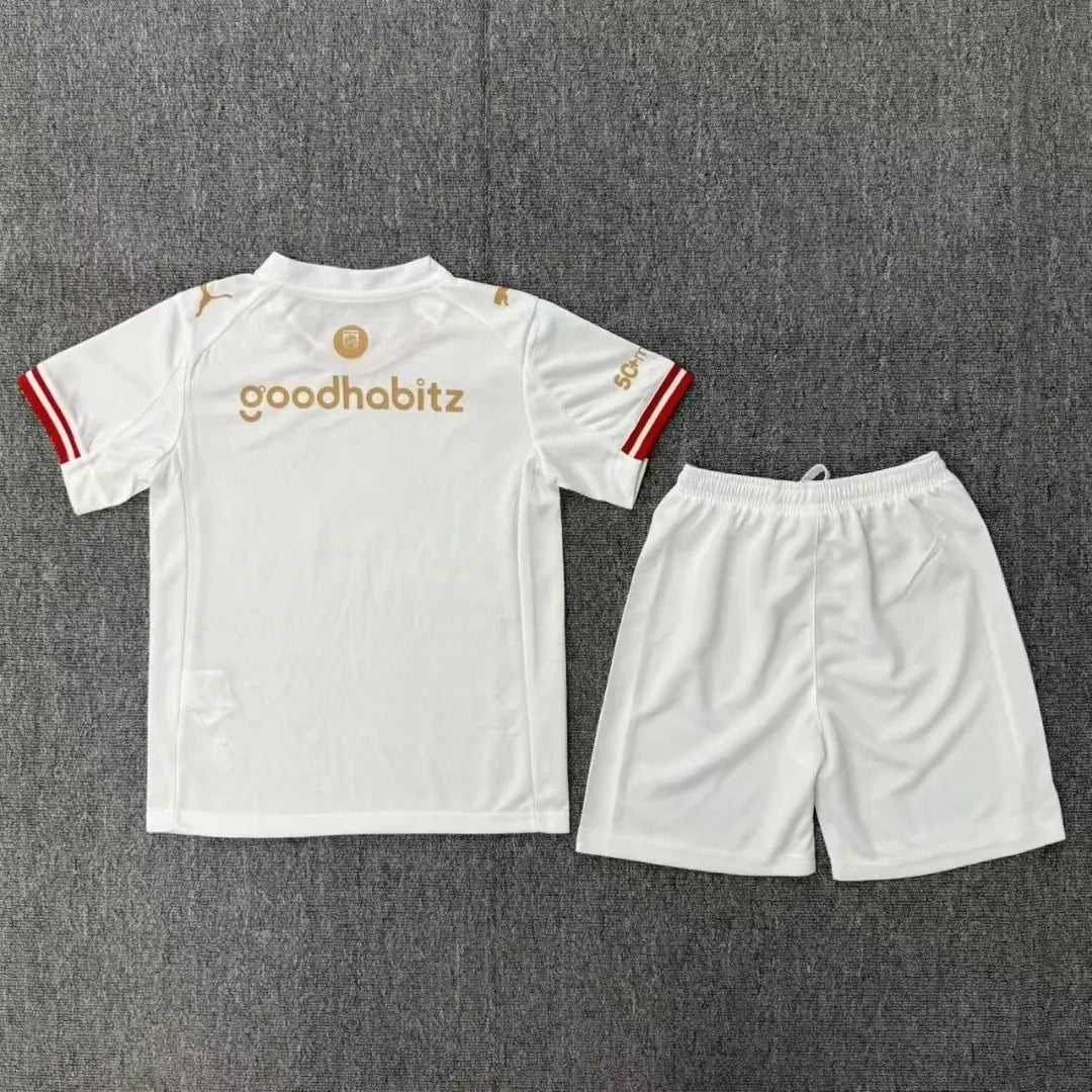 Equipación de Fútbol para Niño PSV Eindhoven, Cuarta Equipación Visitante - Camiseta+Pantalón Corto 2025/26