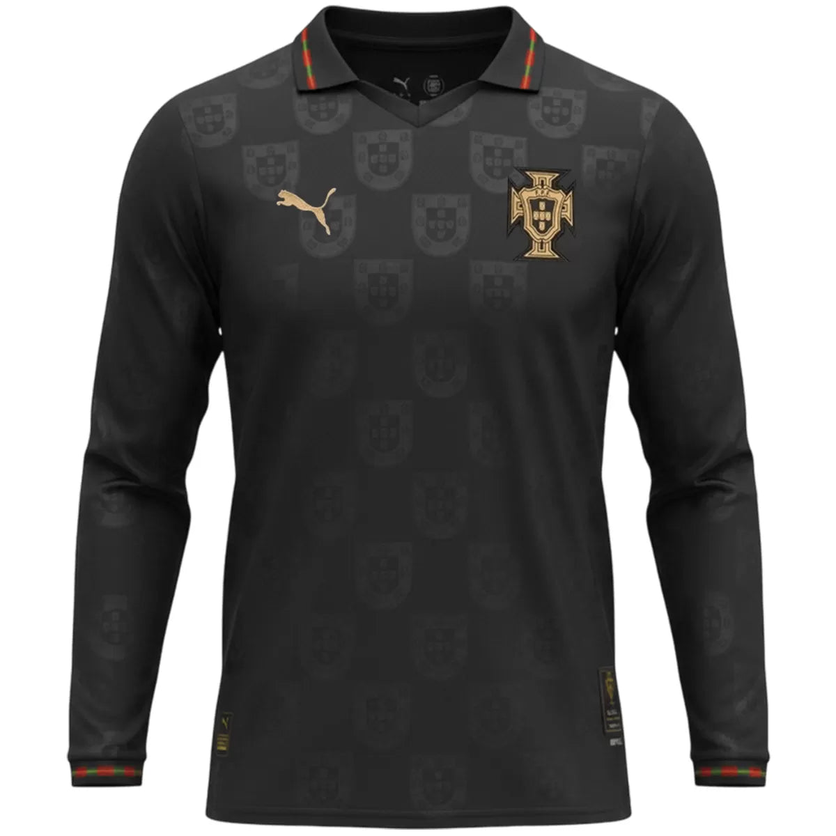 Camiseta de fútbol de manga larga Pantera Negra de Portugal 2026