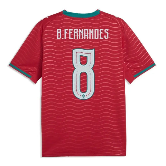 Maillot domicile du Portugal B. Fernandes n°8 pour la Coupe du Monde 2026