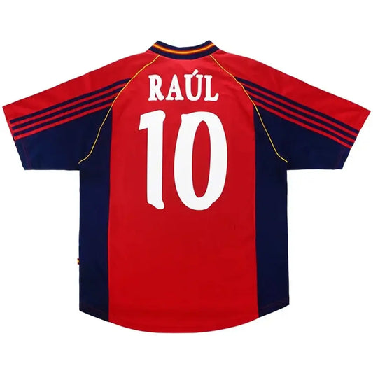 RAÚL #10 Espagne 1998 Maillot de football rétro domicile