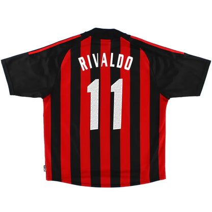 Camiseta de fútbol retro local del AC Milan RIVALDO #10 2002/03