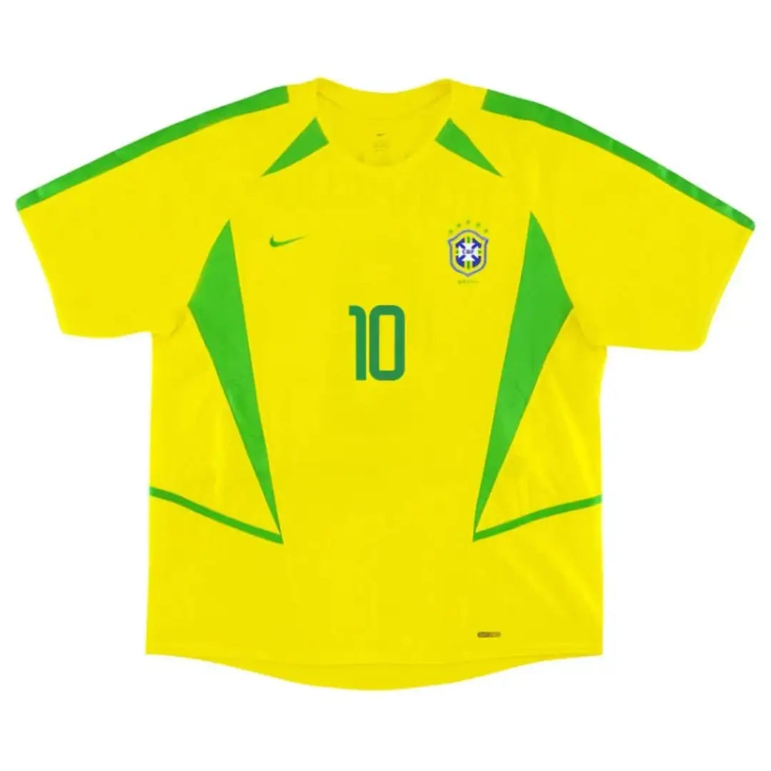Camiseta de fútbol retro local RIVALDO #10 Brasil 2002/03