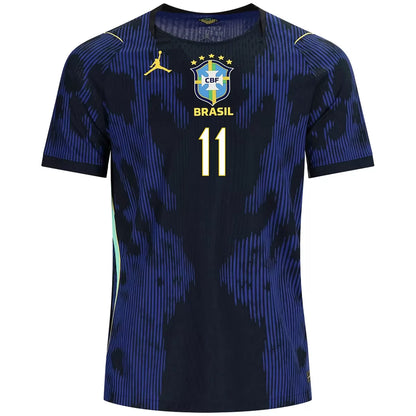 Camiseta de fútbol de visitante de Raphinha #11 Brasil Copa del Mundo 2026