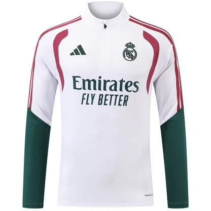 Real Madrid 1/4 Zip Tracksuit 2026/27 White