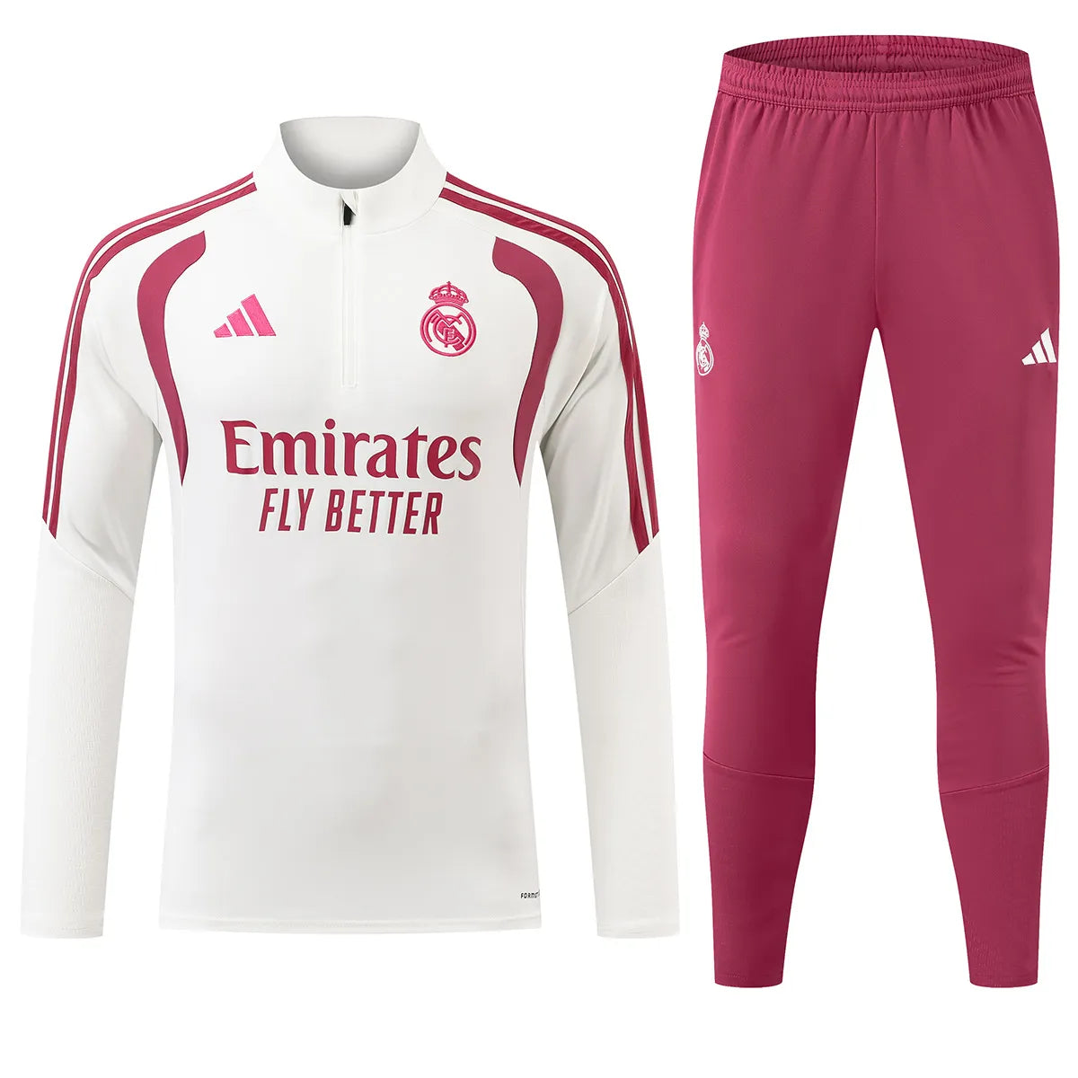 Real Madrid 1/4 Zip Tracksuit 2026/27 Pink