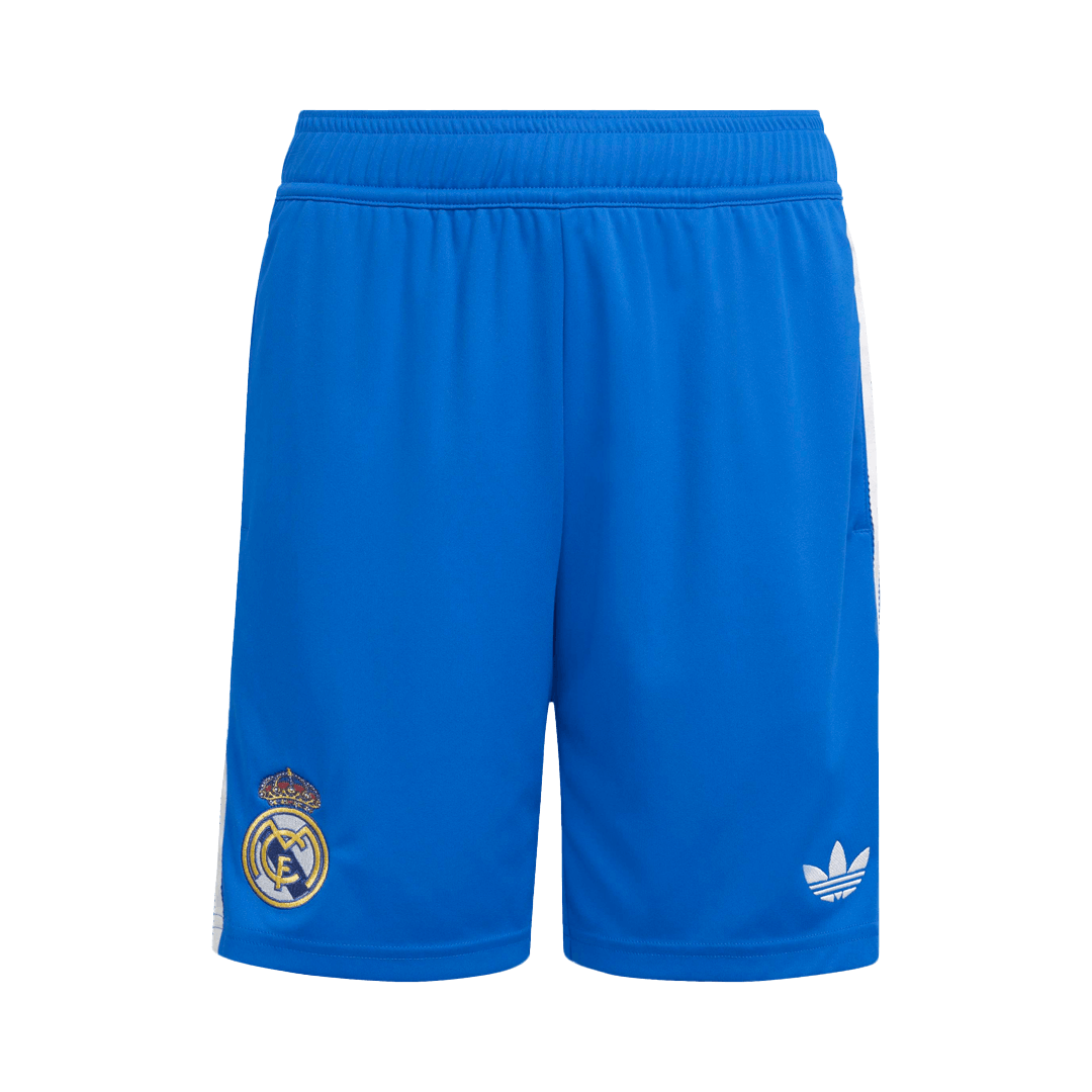 Pantalones cortos de fútbol de la tercera equipación visitante del Real Madrid 2025/26